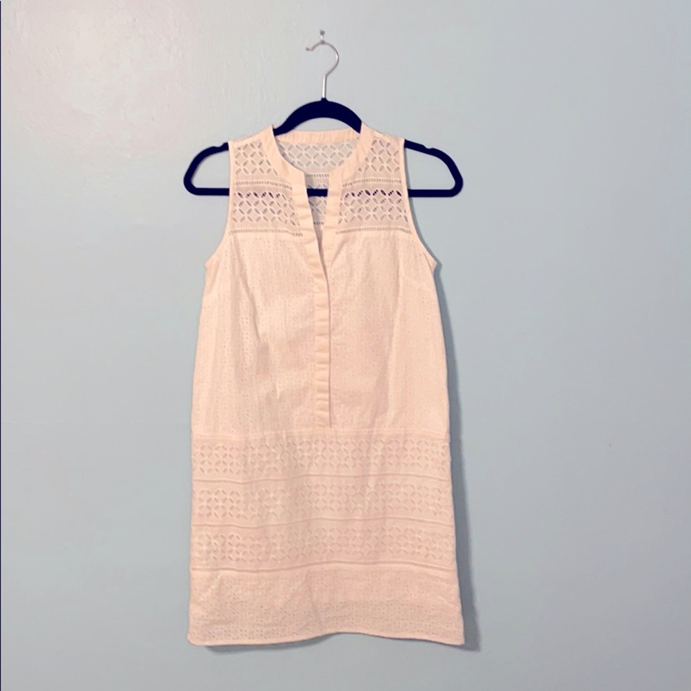 White Lace Eyelet Dress by LOFT